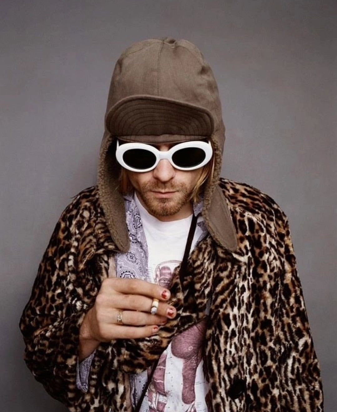 Number (N)ine 2003 Spring/Summer & Autumn/Winter Leopard Print Tear Heart Jacket
