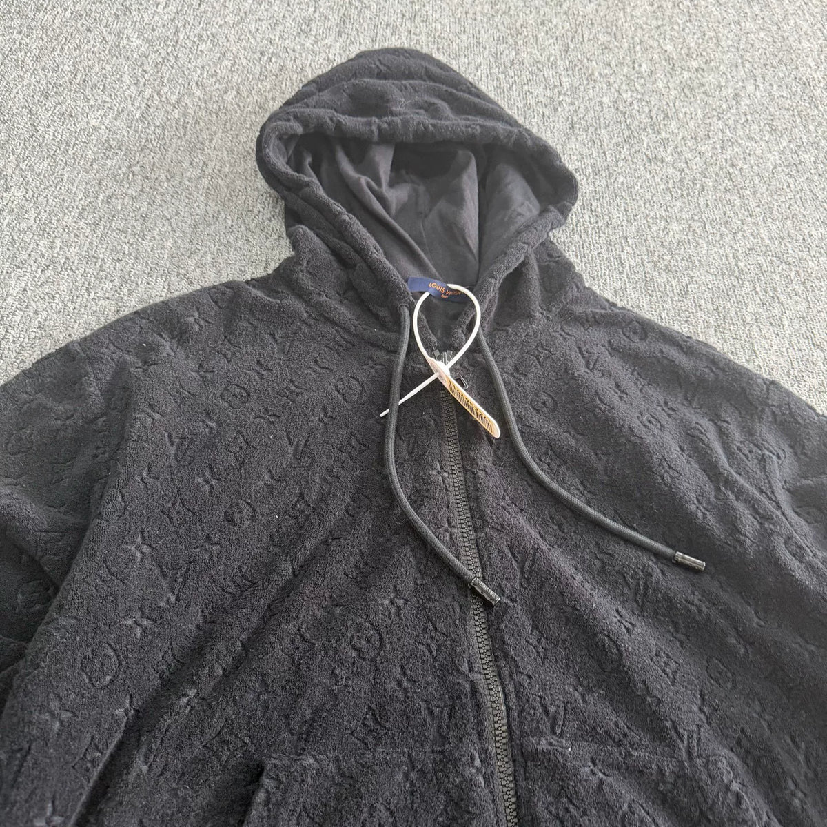 Louis Vuitton Tone-On-Tone All-Over Print Terry Hooded Jacket