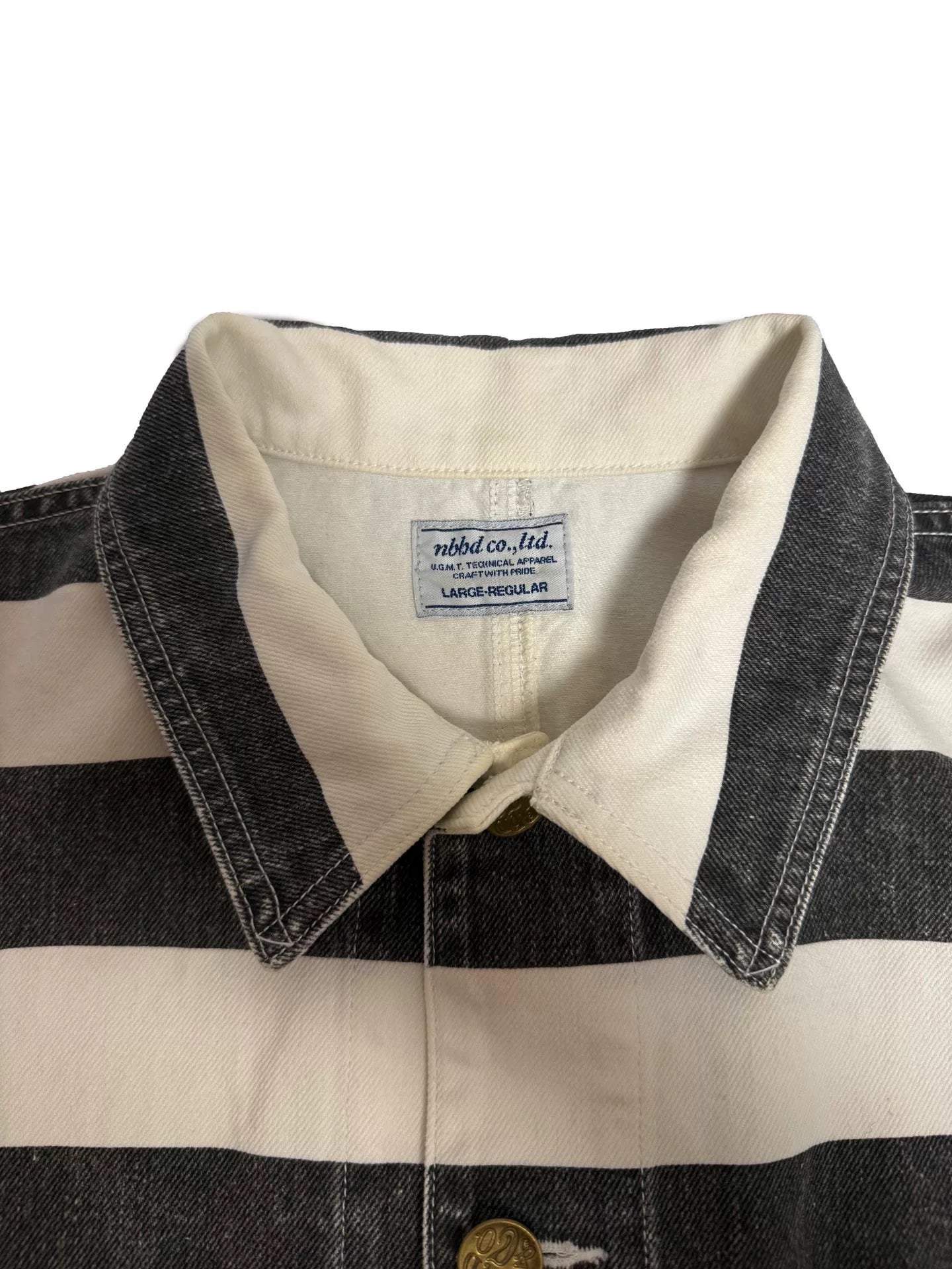 Neighborhood 13AW Drybak C- Black White Striped Fan Cotton Jacket
