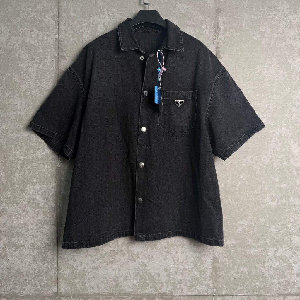 Prada Denim Short Sleeve Shirt