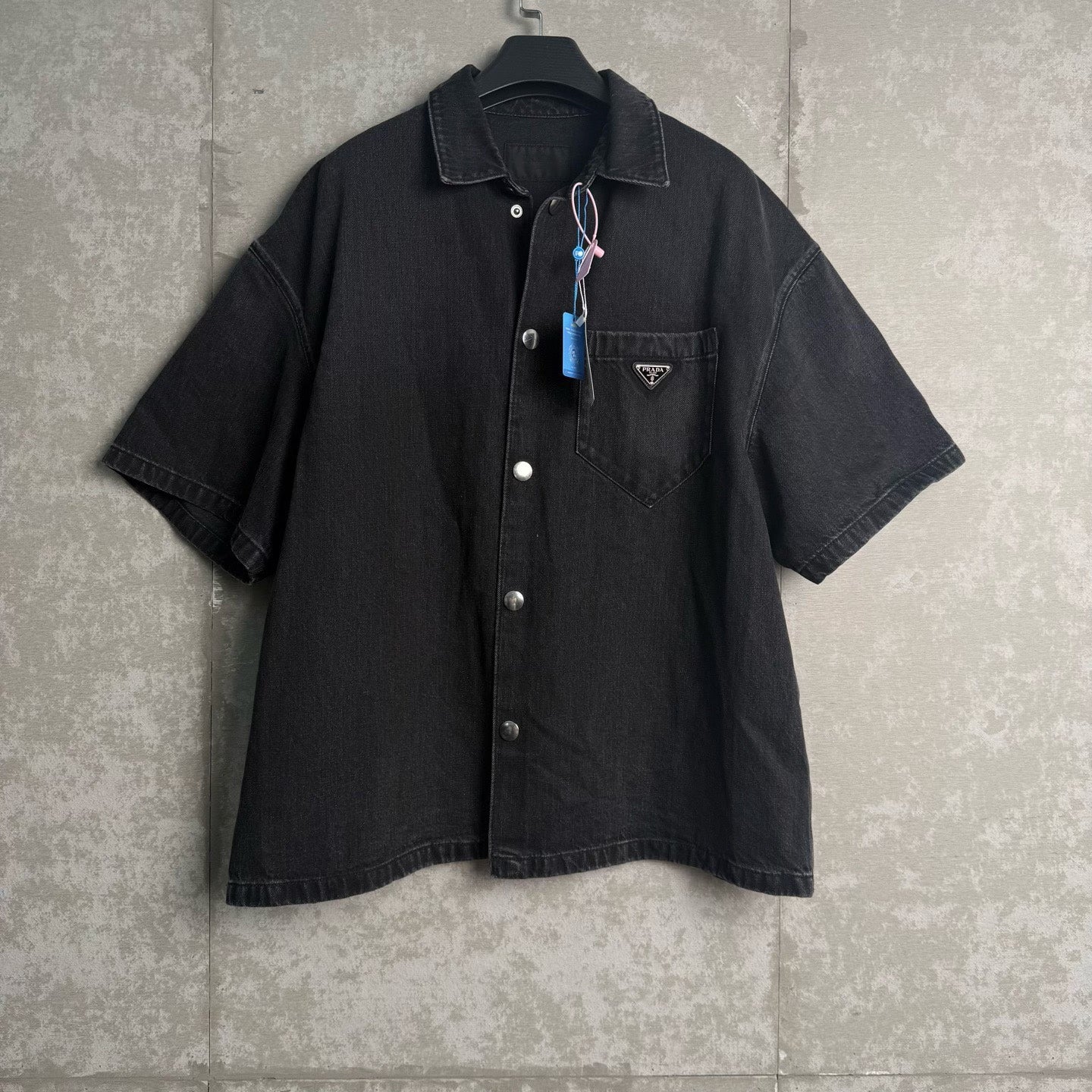 Prada Denim Short Sleeve Shirt