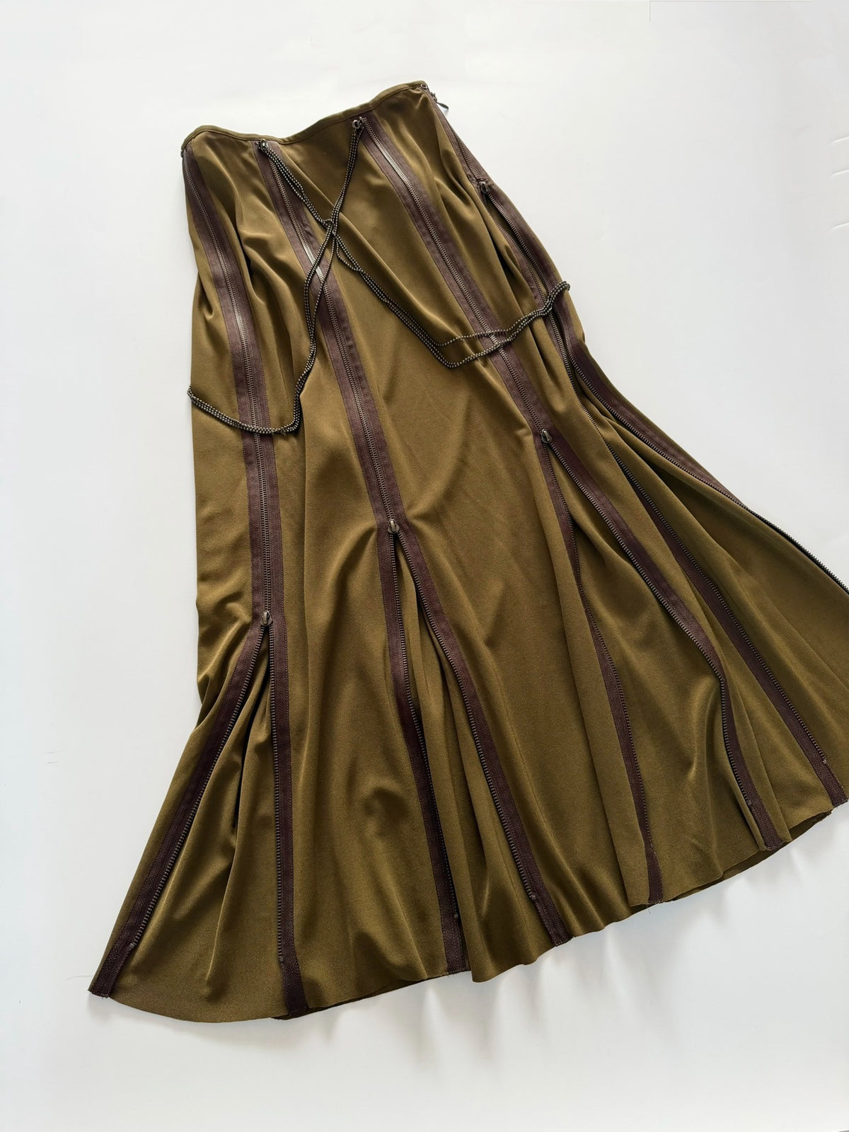 Jean Paul Gaultier Midi Green Skirt