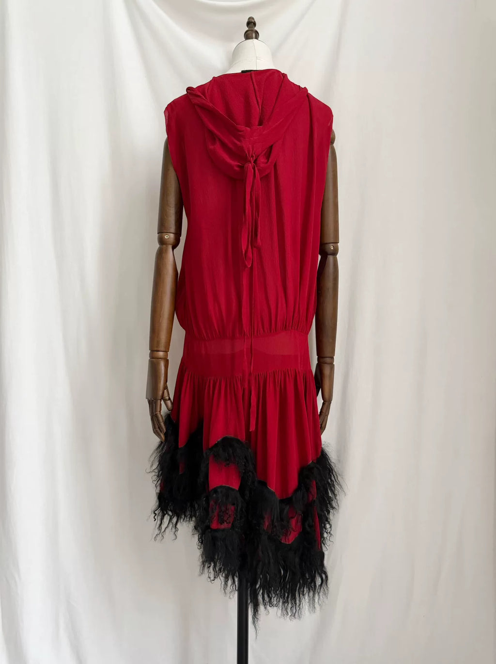 Jean Paul Gaultier Runway Fuzzy Silk Dress