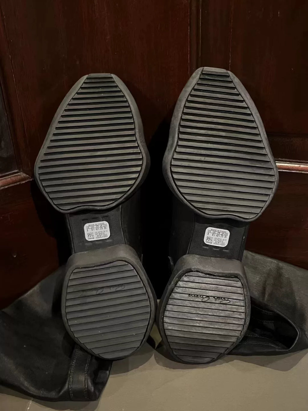 Rick Owens × ADIDAS Black Runner Stretch Horsebit Sock Boots