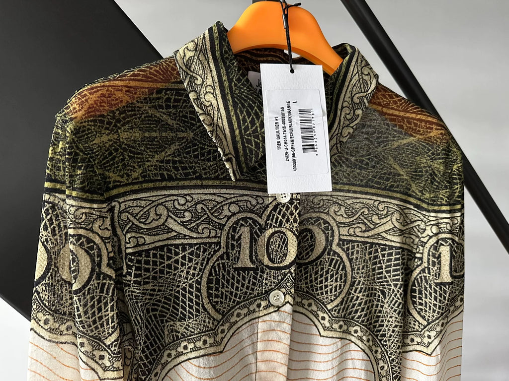 Jean Paul Gaultier Paper Money “the Bill” Shirt