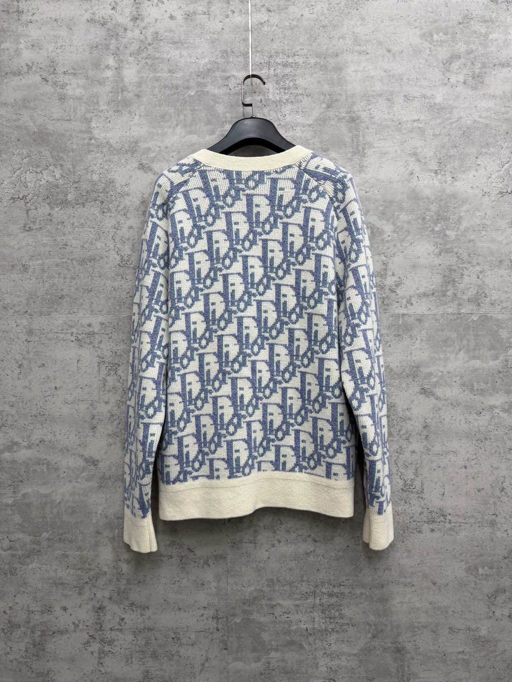 Dior Oblique Classic Vintage Monogram Full Print Wool Cardigan