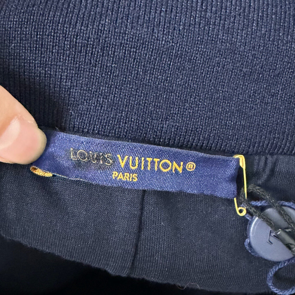 Louis Vuitton Camo All-Over Print Drawstring Orange Fleese Pants