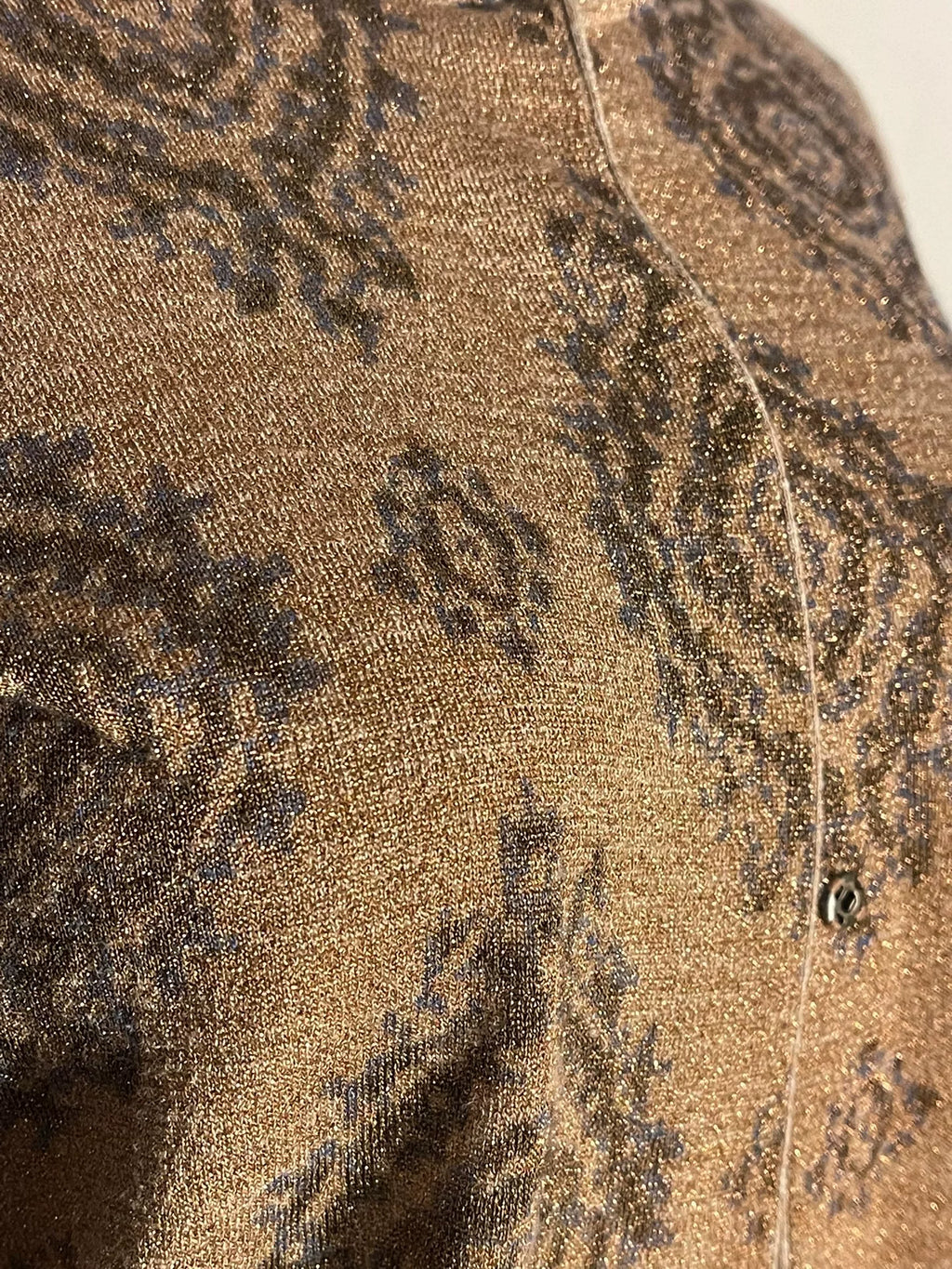 Dries Van Noten Gold Thread Fine Sparkle Knit Cardigan