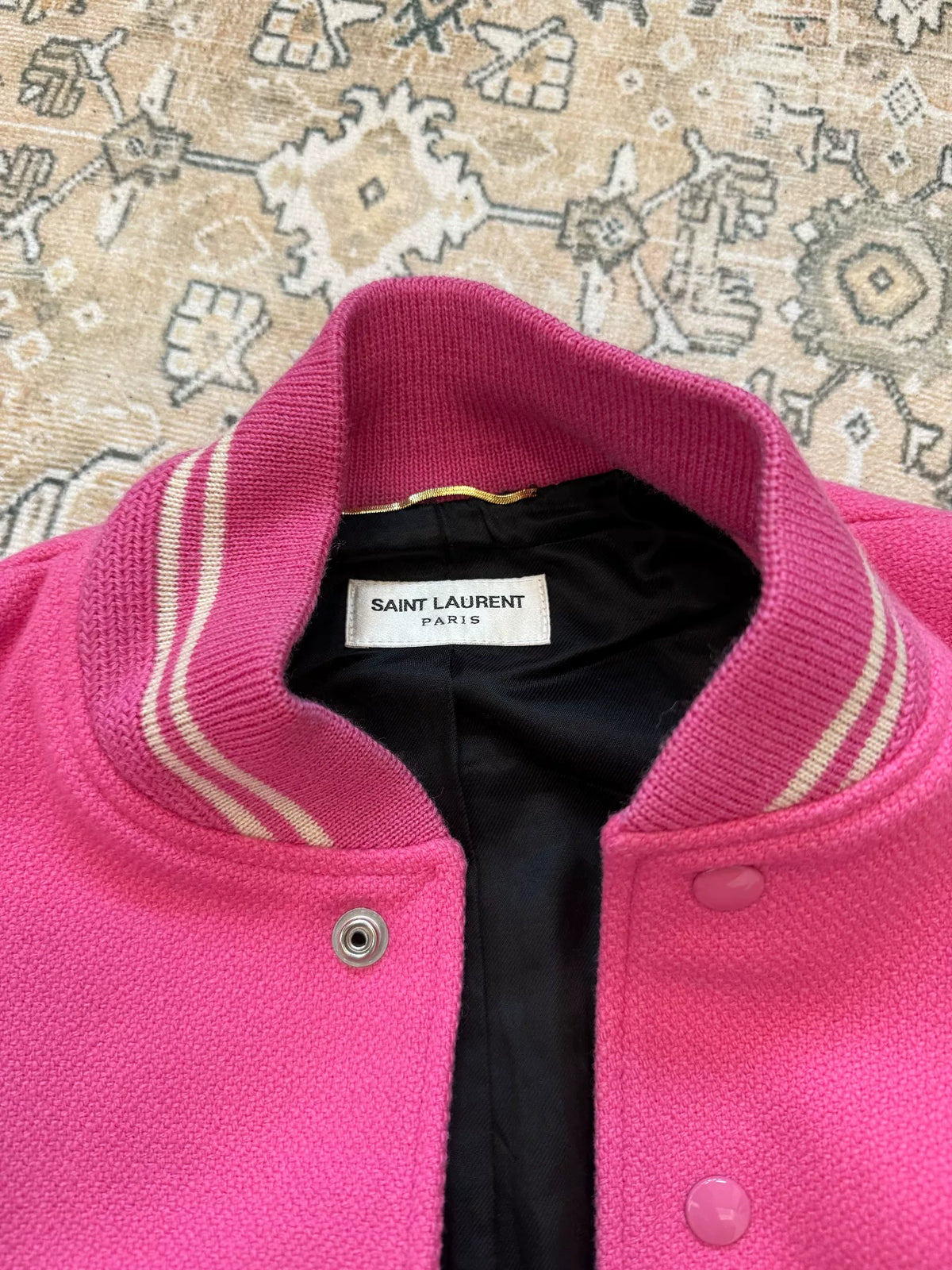 Saint Laurent 16FW Pink Teddy Jacket
