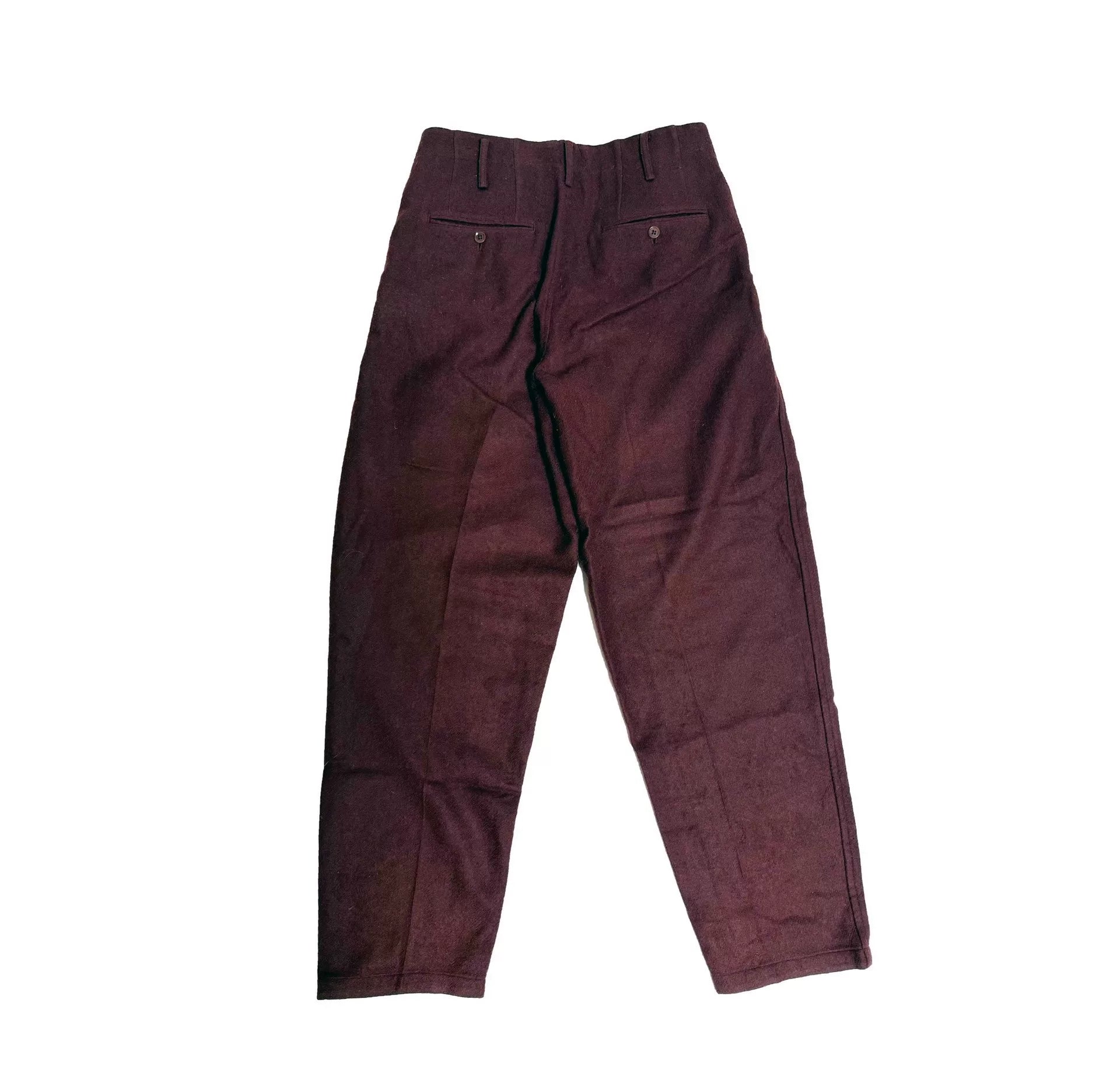 Yohji Yamamoto Pour Homme Mainline 12AW Runway Wool Burgundy Pants