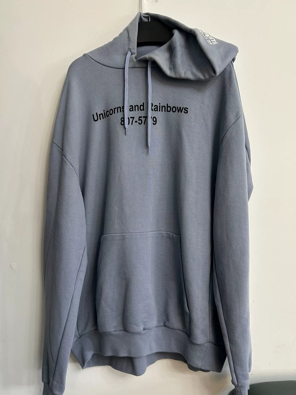Vetements Blue Unicorn Hoodie