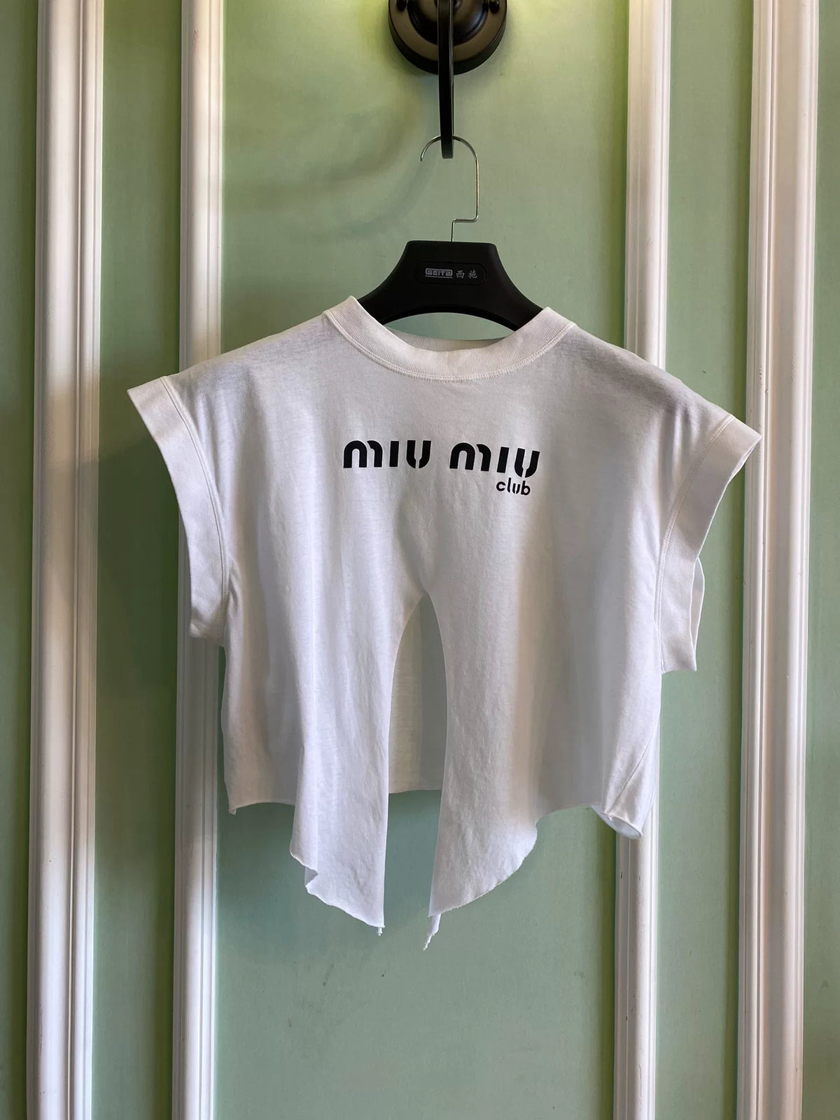 Miu Miu Letter Logo Short Sleeve T-Shirt