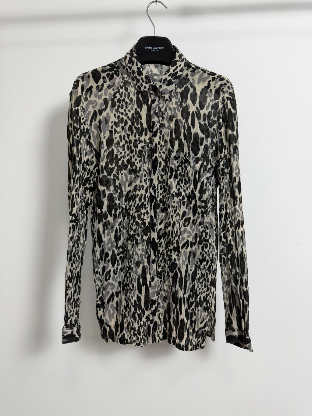 Saint Laurent 20ss Silk Black White Shirt