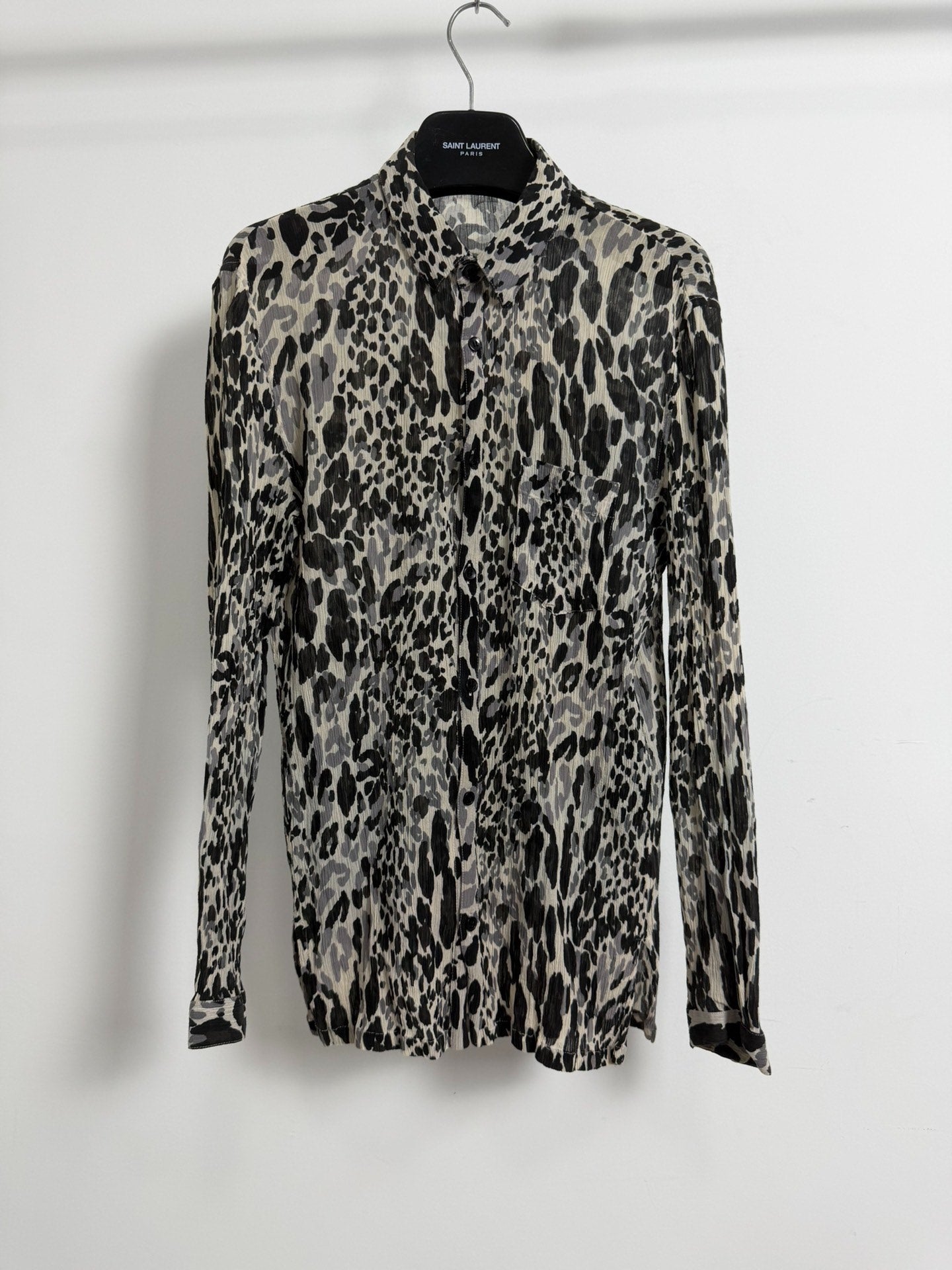 Saint Laurent 20ss Silk Black White Shirt