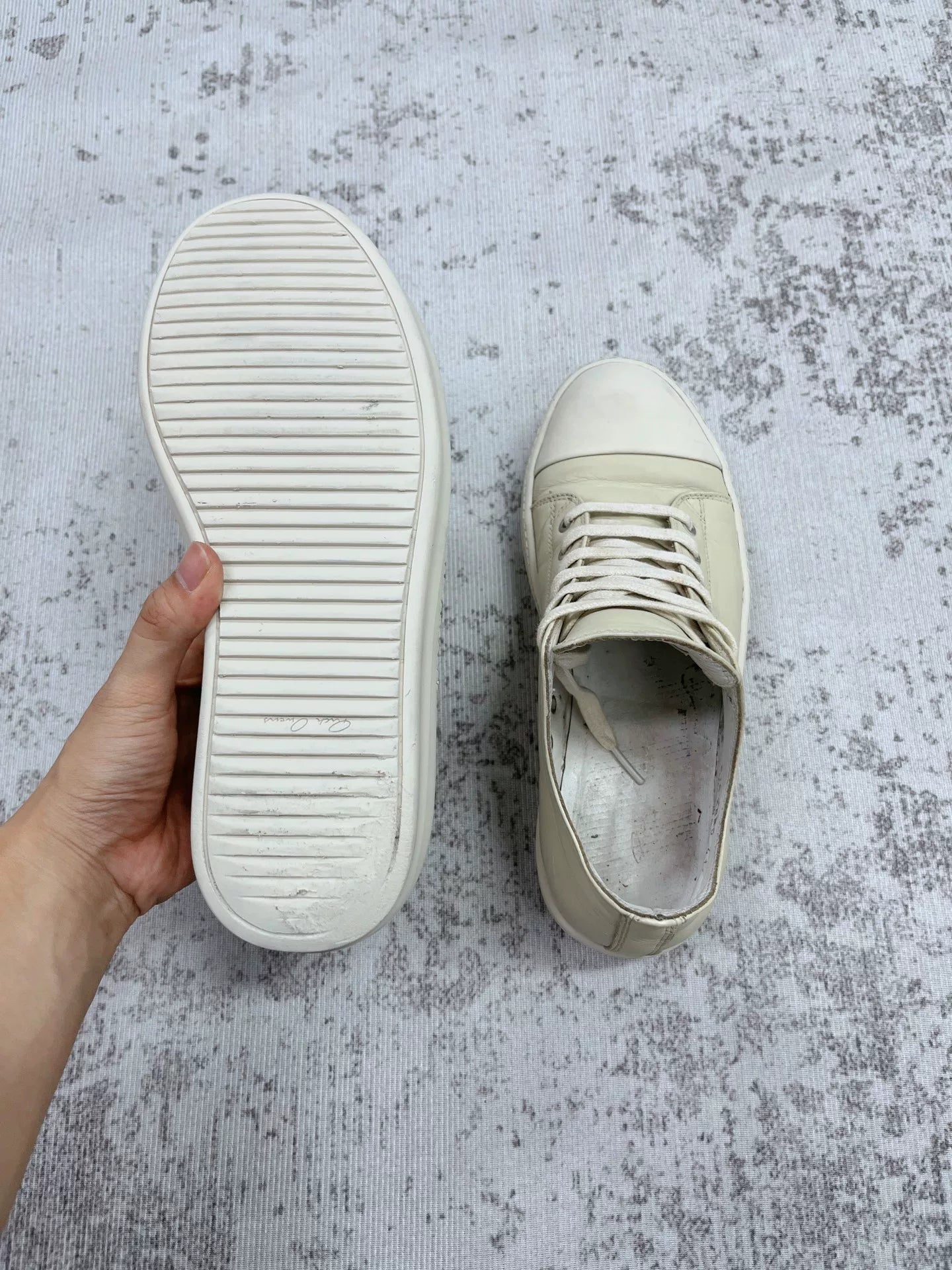 Rick Owens Drkshdw 2017 Natural Ramones Low