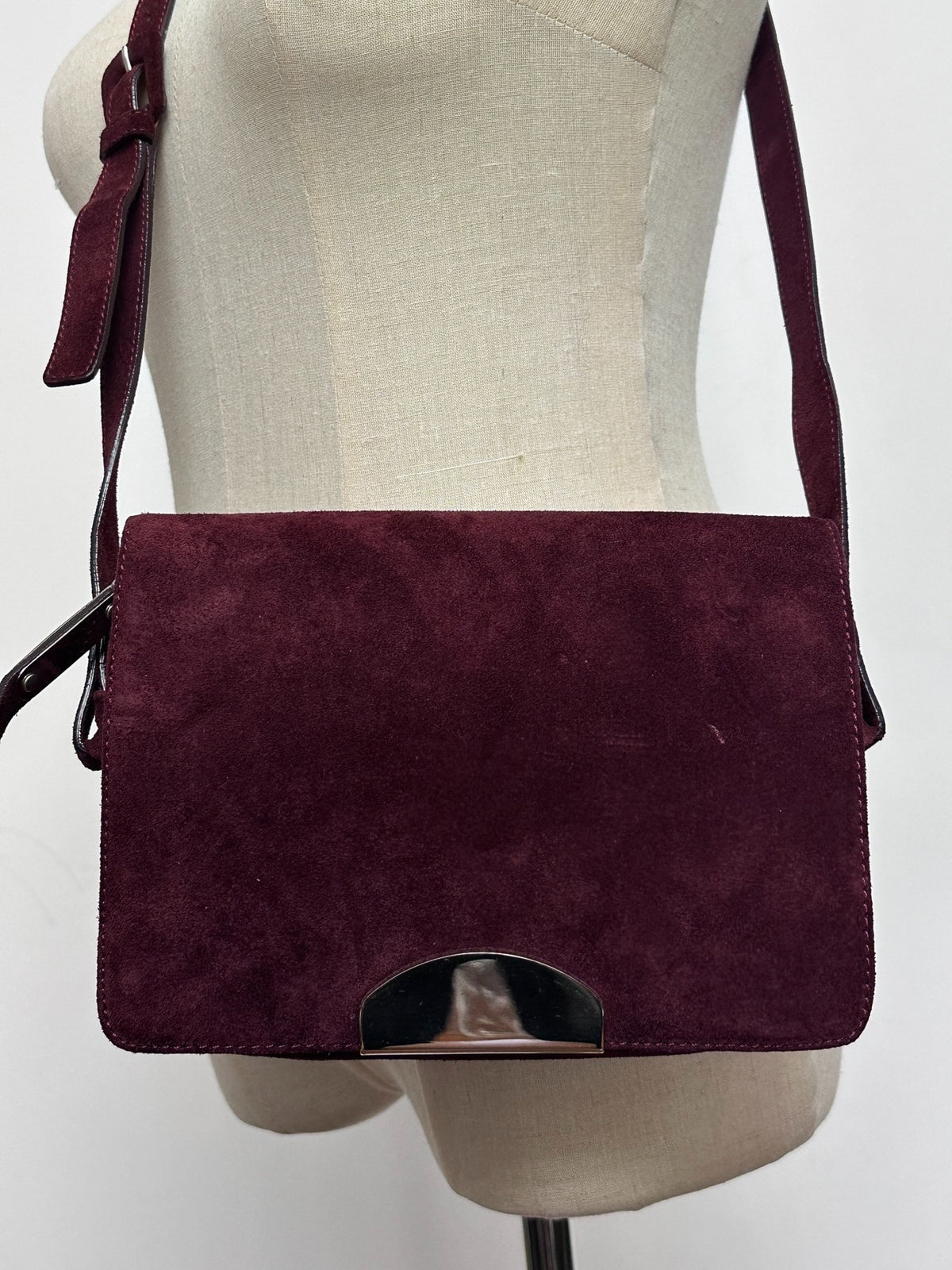 Maison Martin Margiela Scarlet Suede Small Crossbody Bag