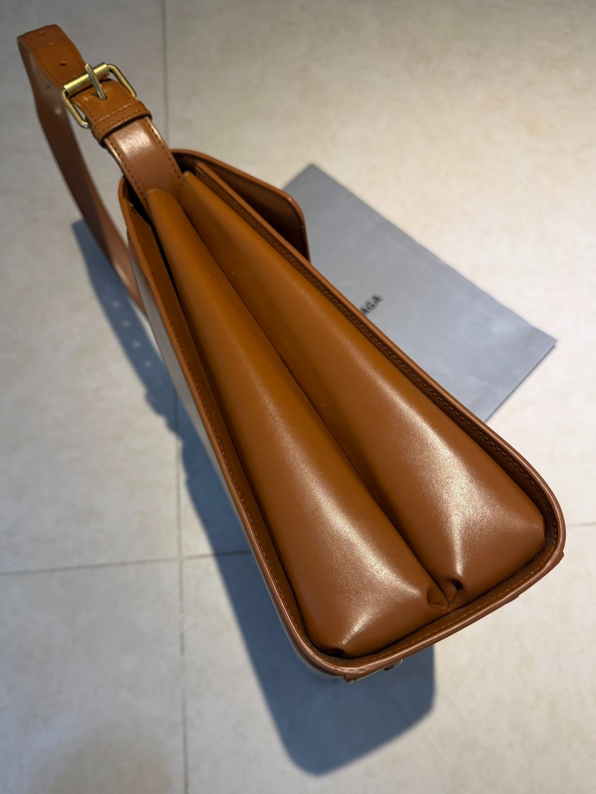 Balenciaga Medium Ghost Crossbody Brown Bag