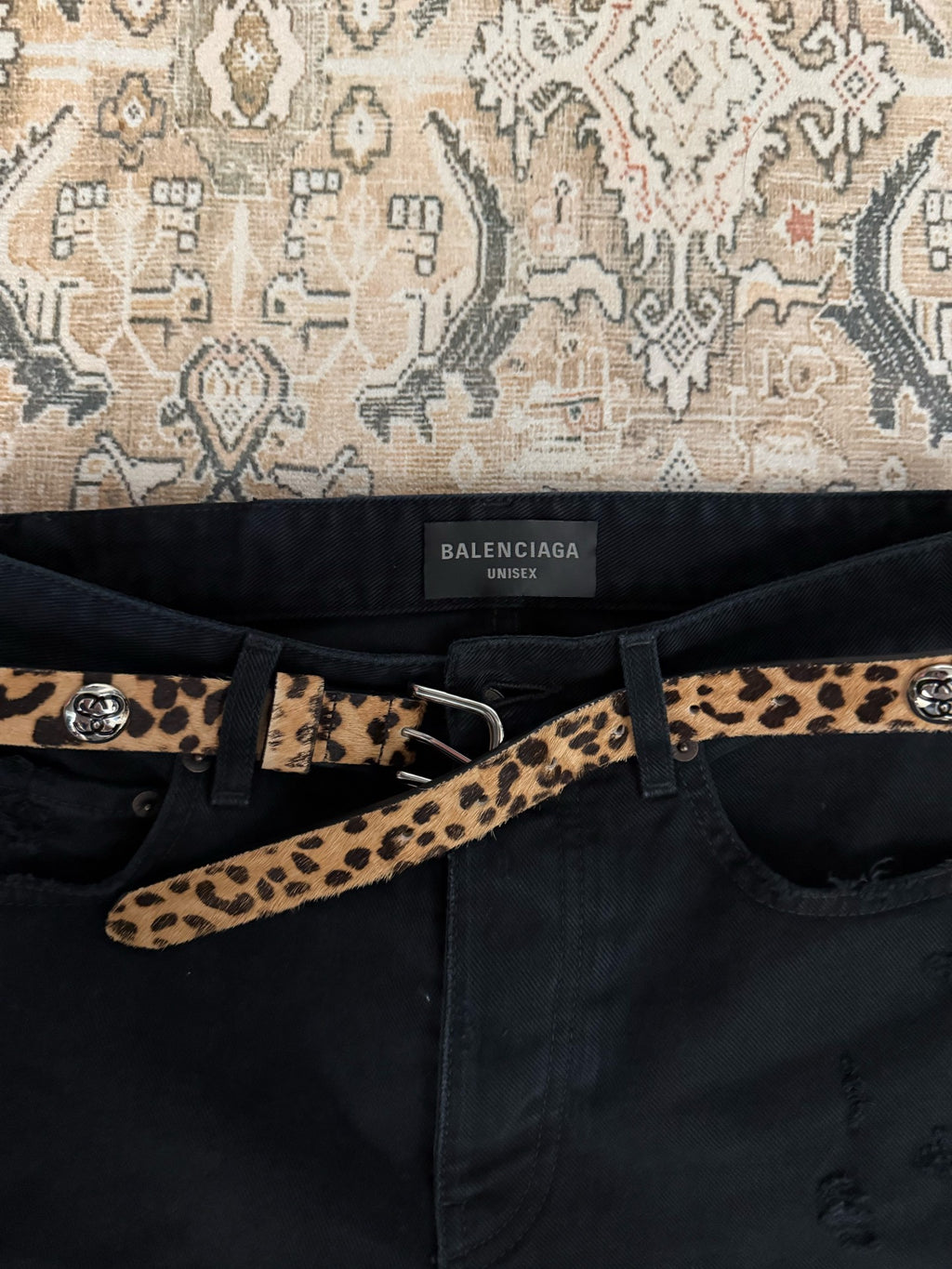 Balenciaga Distressed Vintage-Style Oversized Jeans