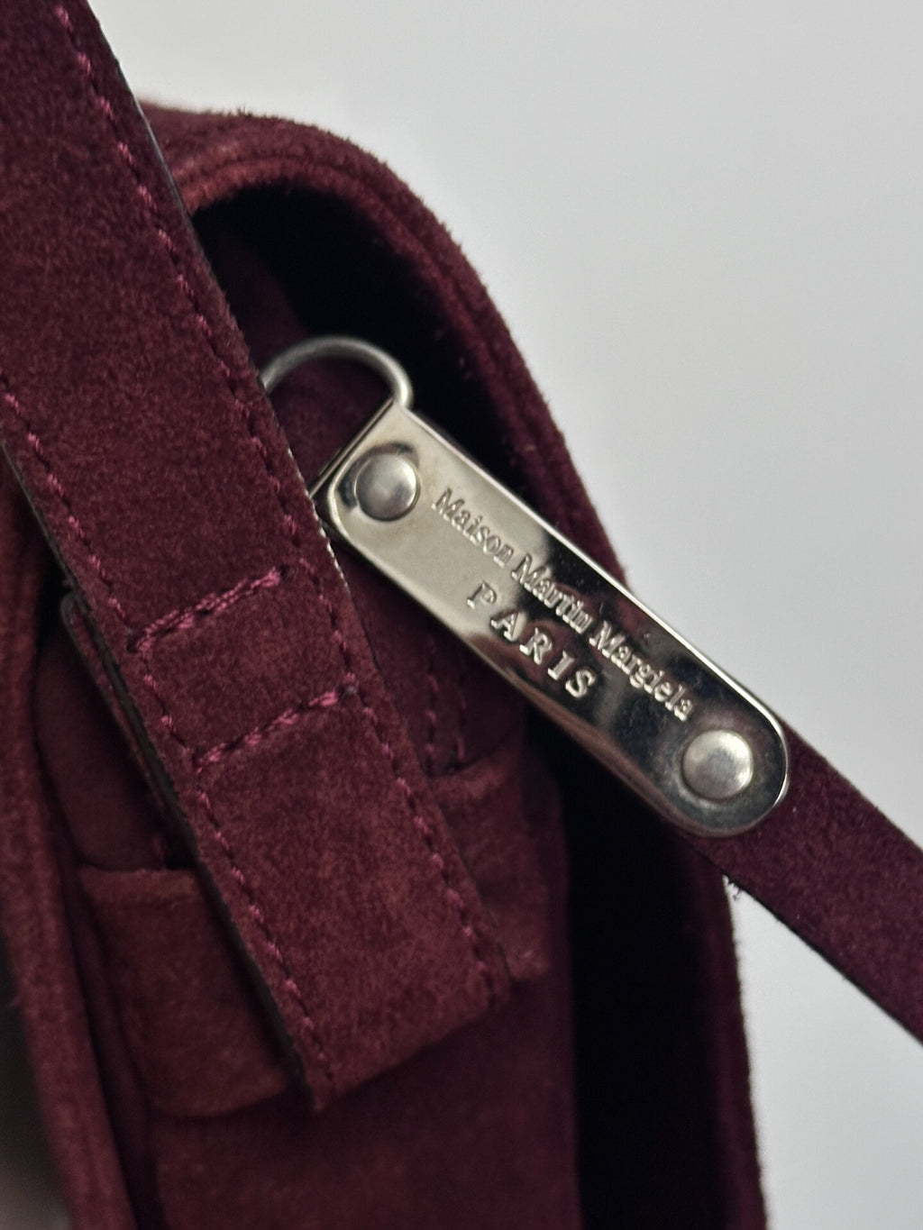 Maison Martin Margiela Scarlet Suede Small Crossbody Bag