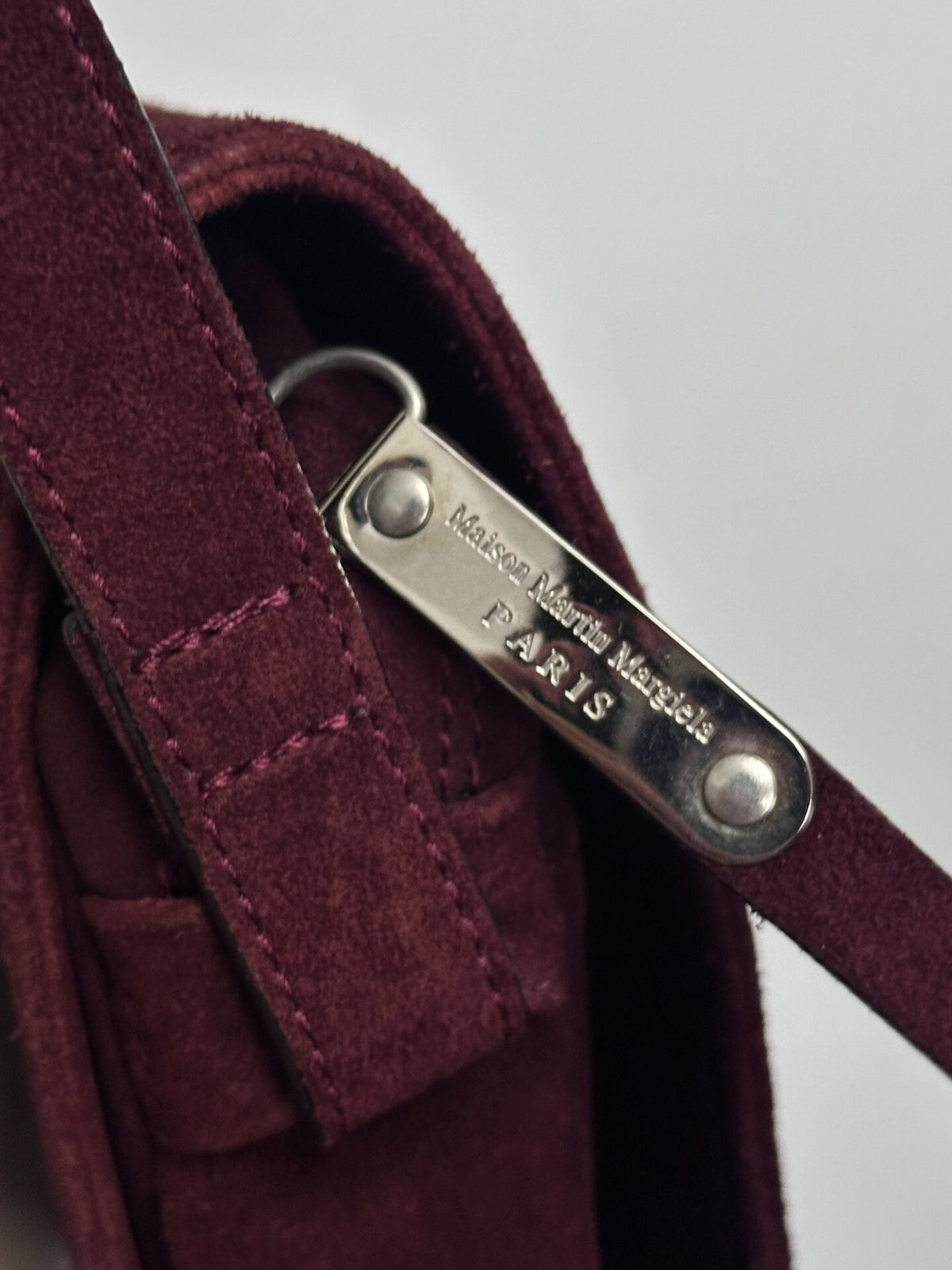 Maison Martin Margiela Scarlet Suede Small Crossbody Bag