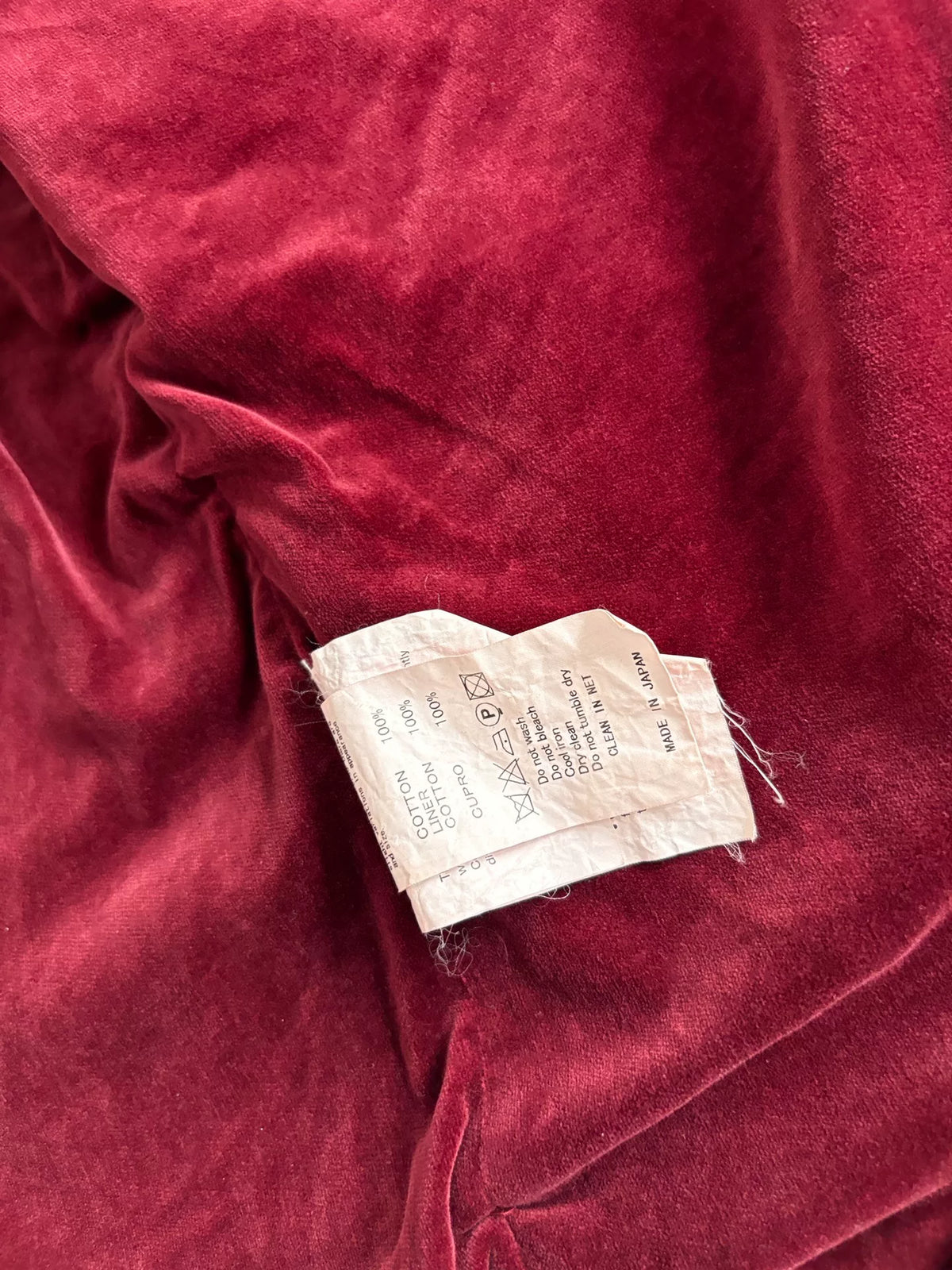 Sacai Vintage Zip Velvet Panel Denim Jacket