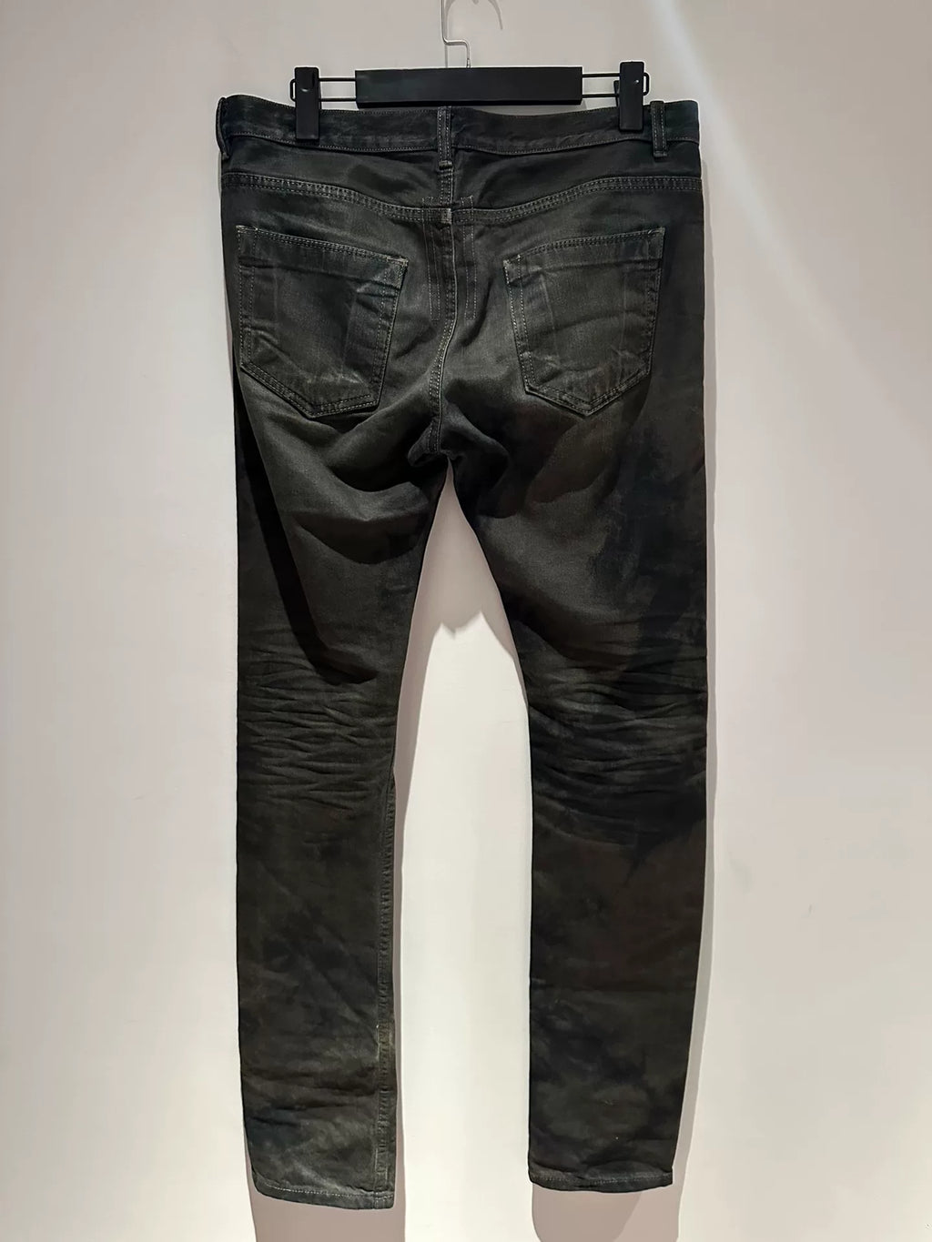 Rick Owens Mud-Dyed Distressed Denim Pants