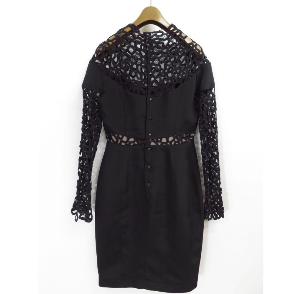 1990s Thierry Mugler Lace Cut-Out Dress