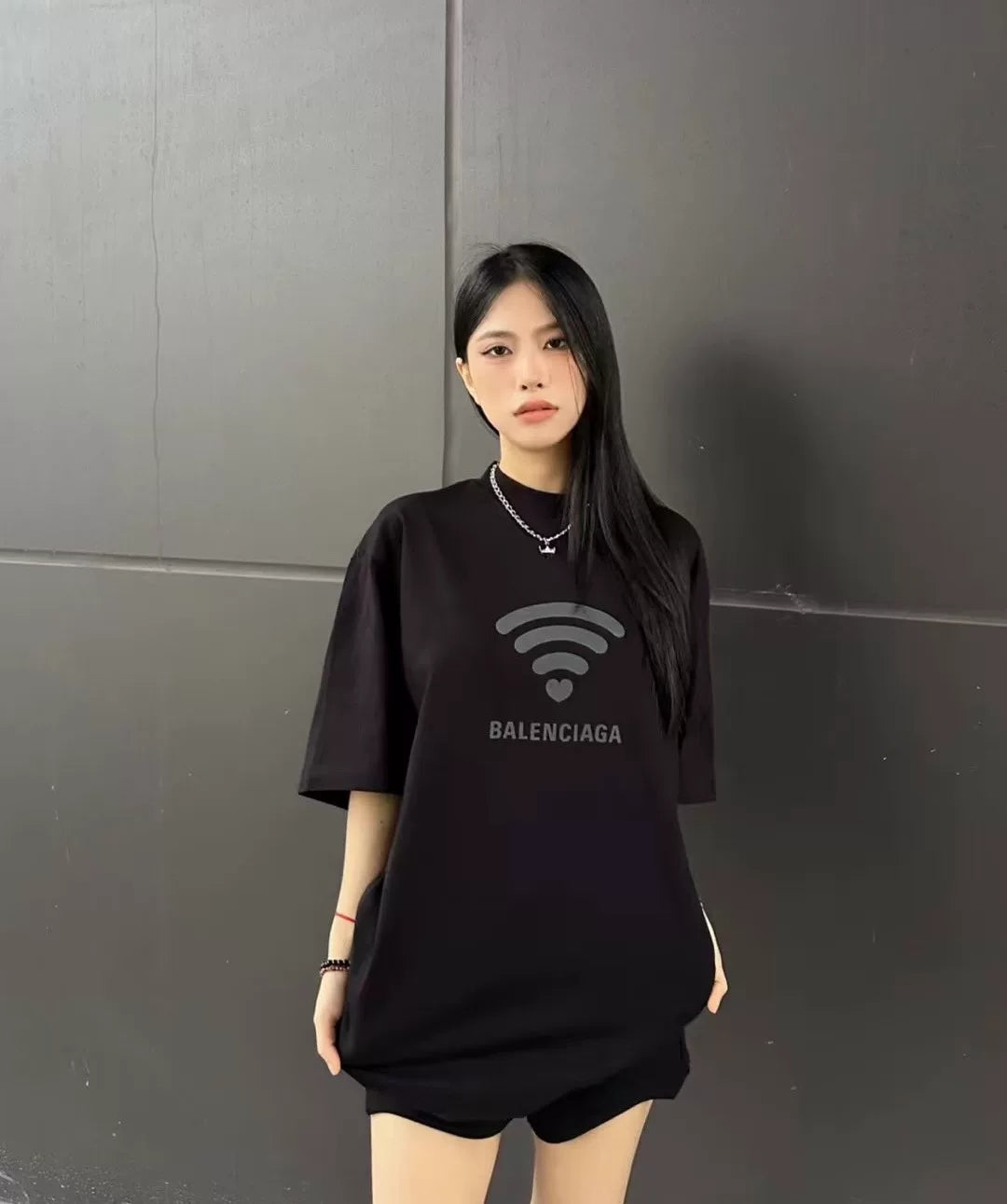 Balenciaga Black Wifi Short Sleeve Shirt