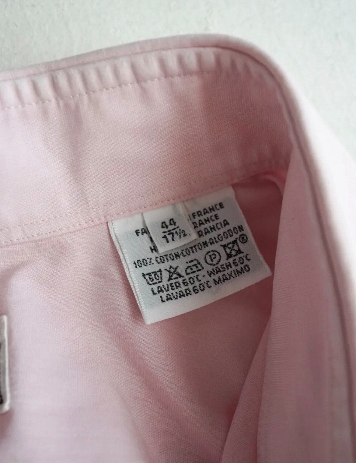 HERMES Light Pink Oversized Long Sleeve Shirt