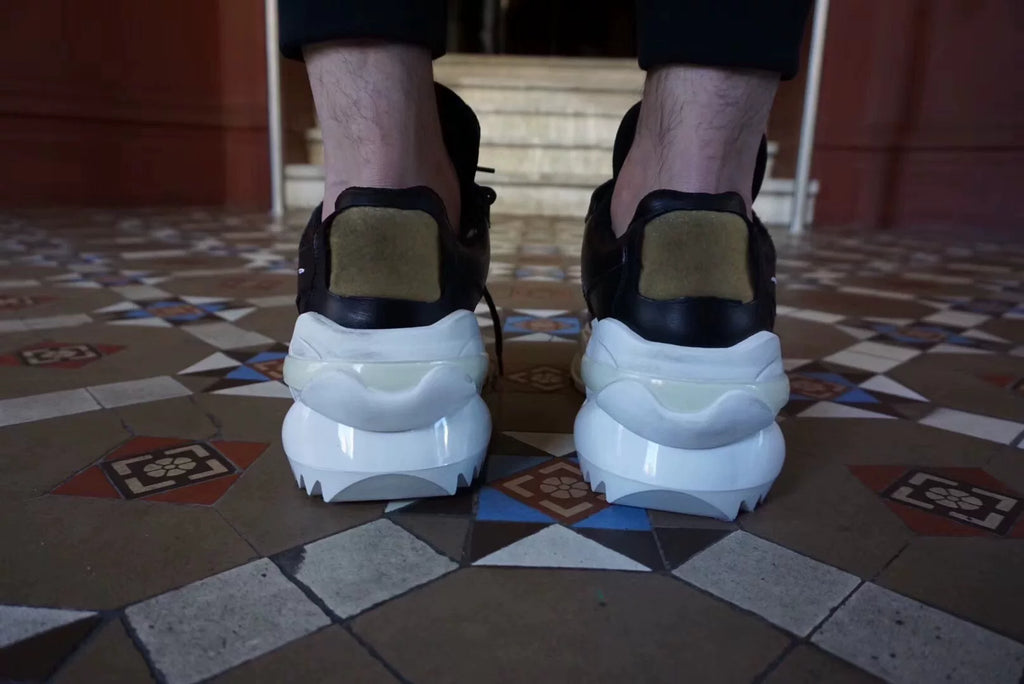 Maison Margiela FW19 Black Retro Platform Sneakers