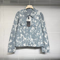Louis Vuitton 2023 All-Over Print Cotton Single-Breasted Blue Jacket