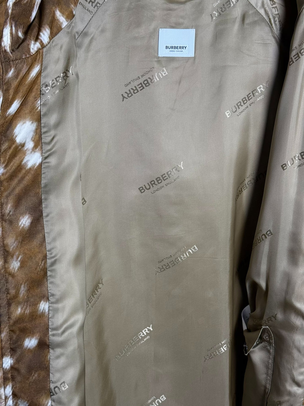 Burberry Deer Print Hooded Jacket