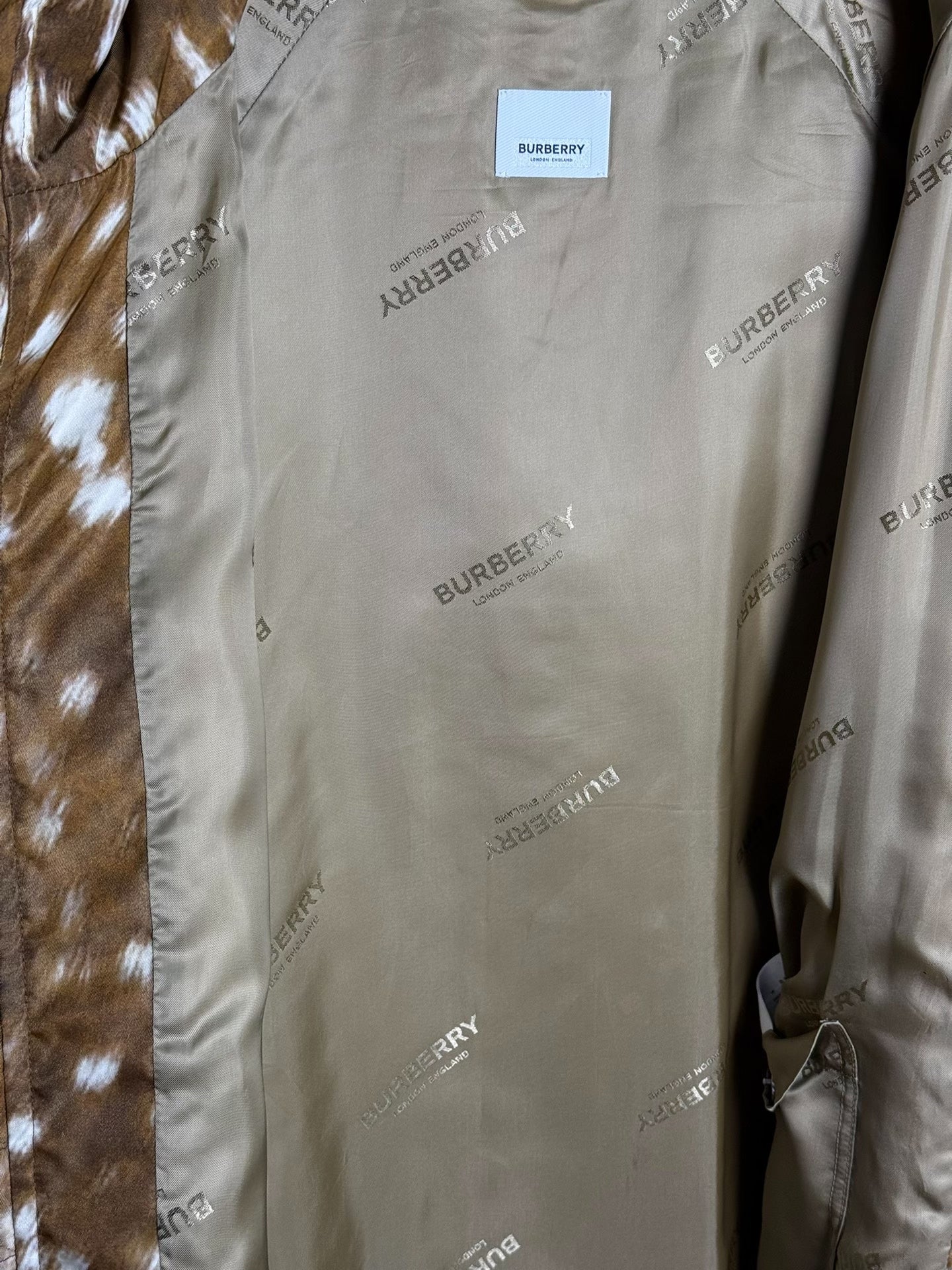 Burberry Deer Print Hooded Jacket