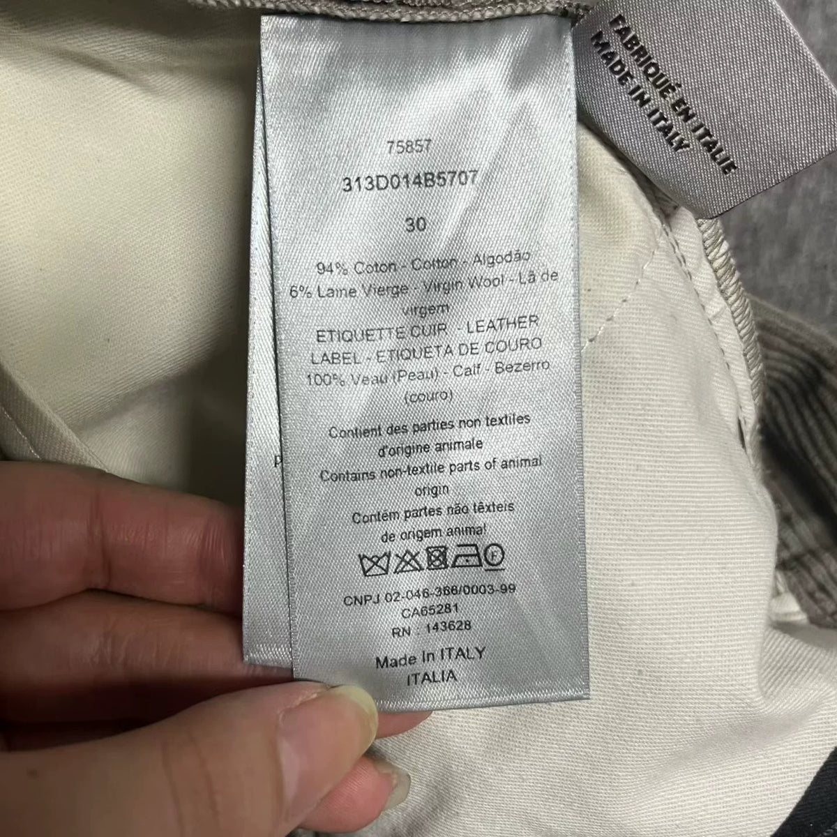 Dior Grey Zip-Up Waterproof Ski Pants