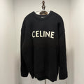 Celine Embroidered Logo Fuzzy Sweater Wool