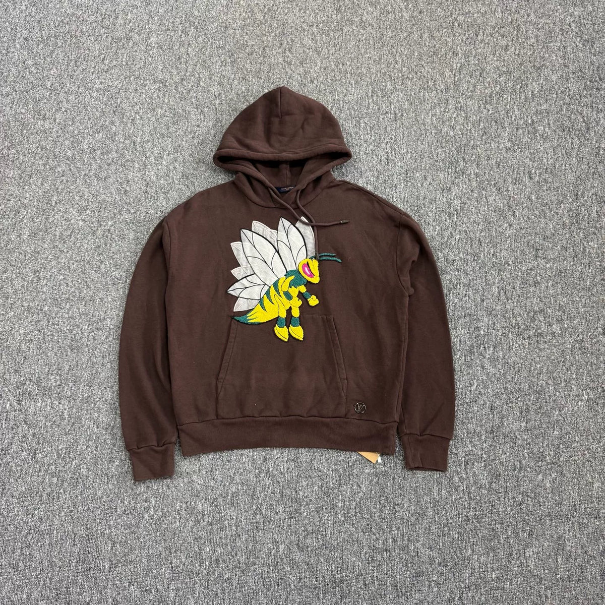 Louis Vuitton Brown Embroidered Cotton Hooded Sweater