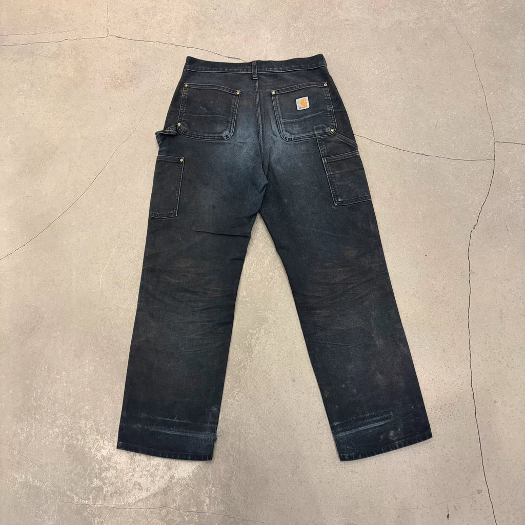 Carhartt B01 BLK Distressed Double-Knee Work Pants