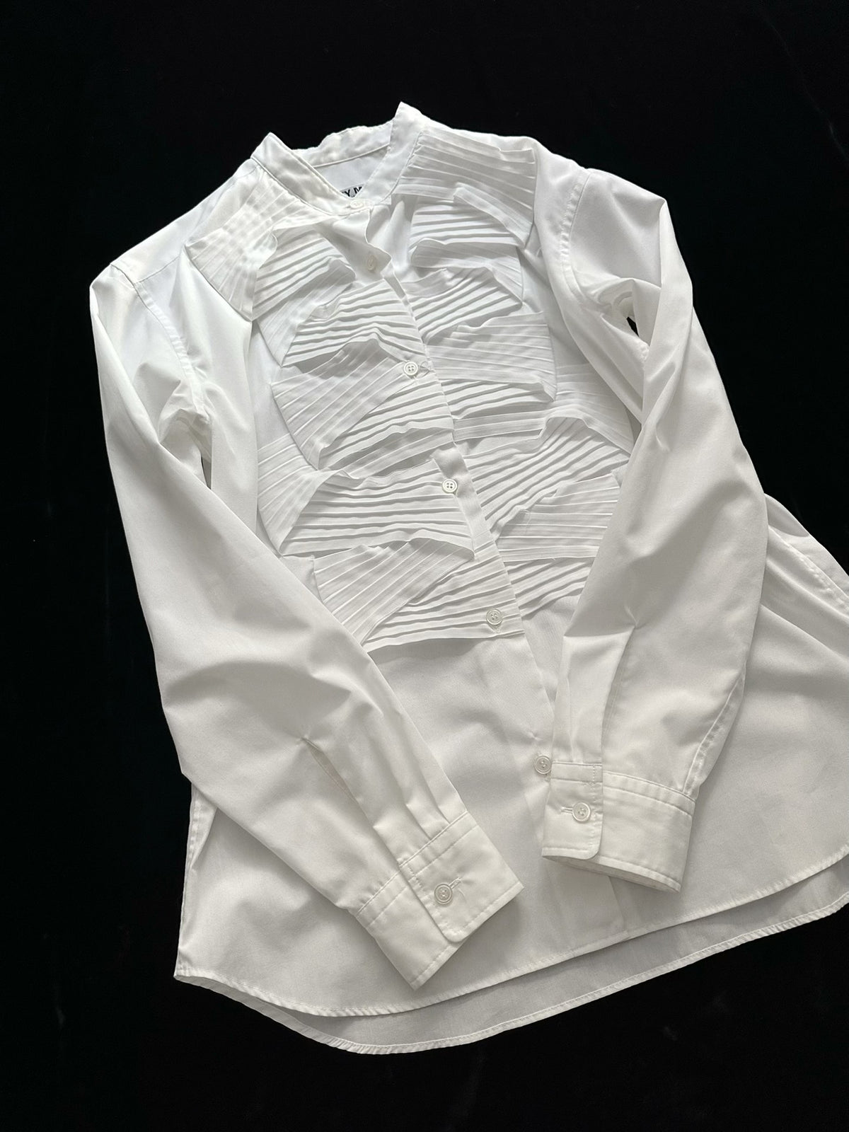 Issey Miyake mainline origami-decorated white shirt