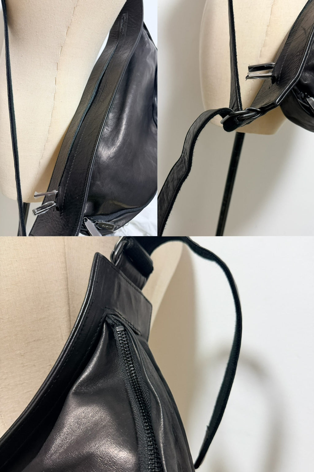 Yohji Yamamoto horsehide backpack shoulder bag