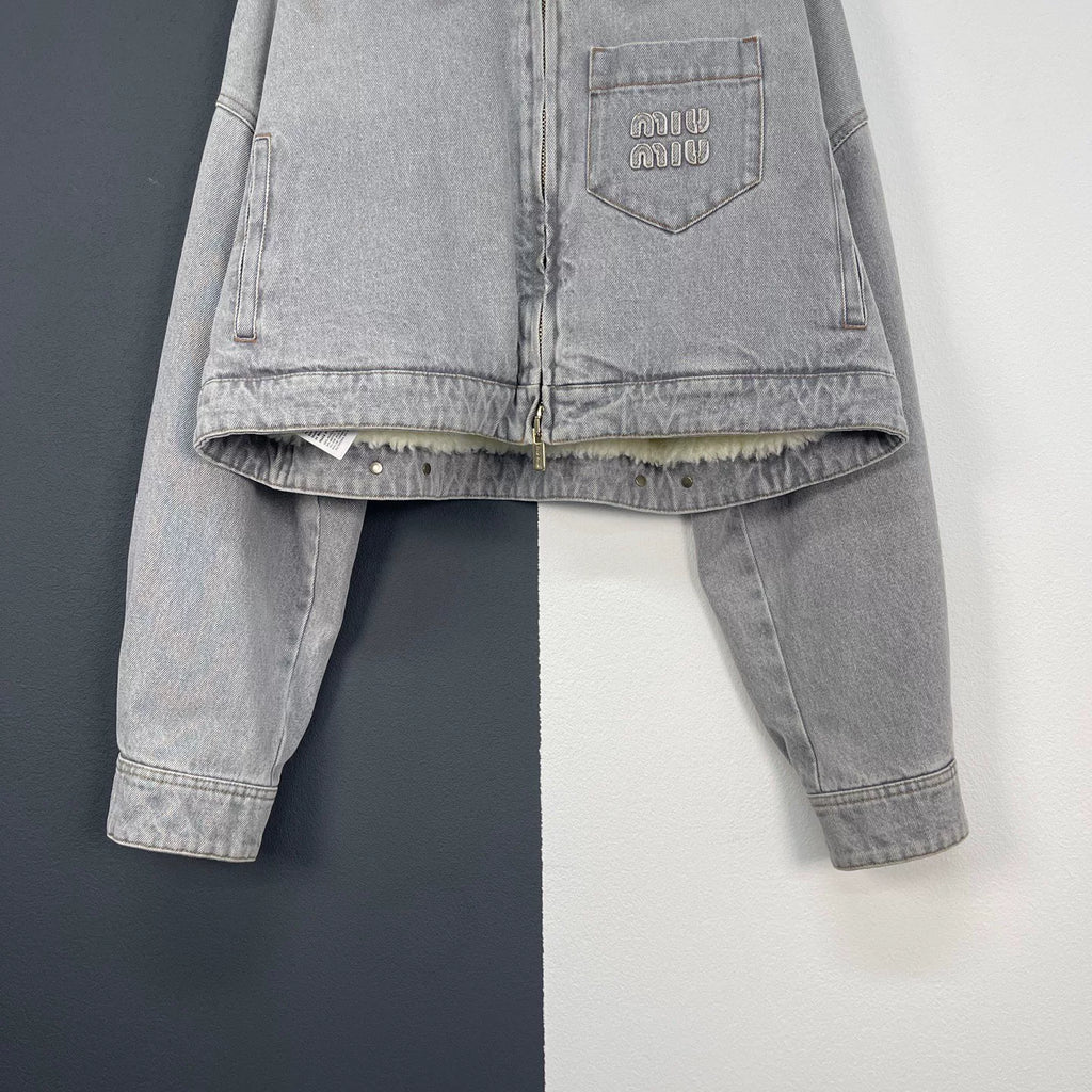 Miu Miu shearling denim jacket