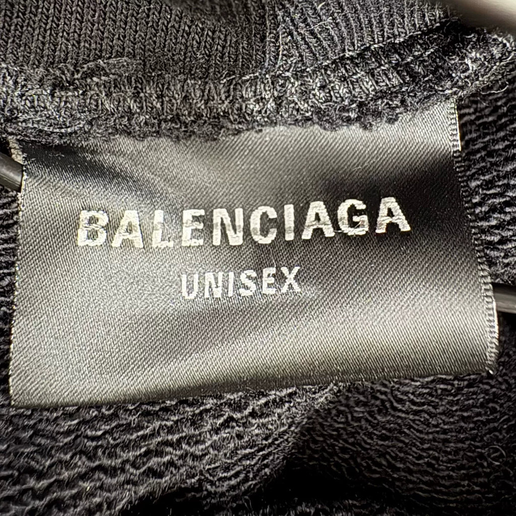 Balenciaga SS25 Black Multi-Element Wave Hooded Sweater