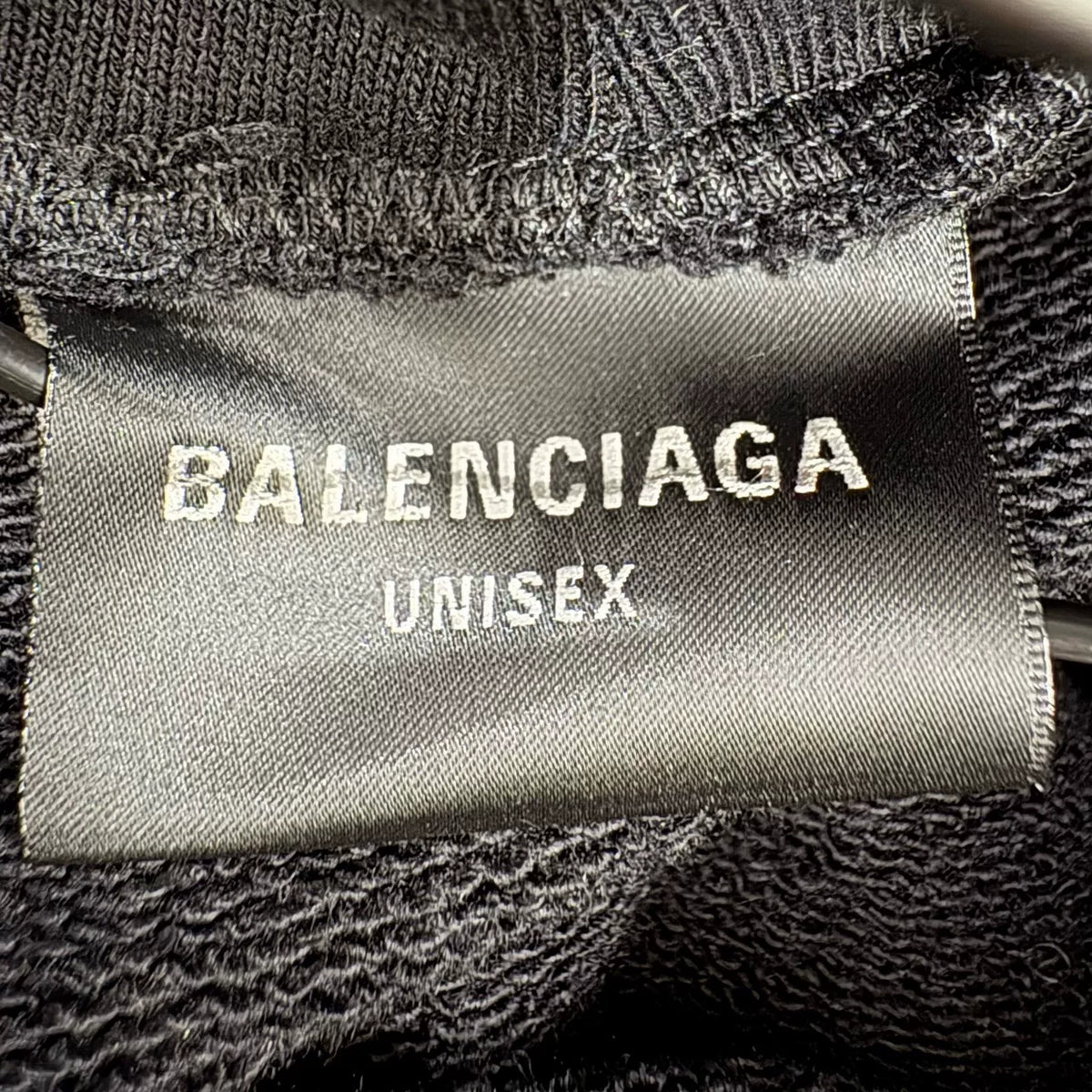 Balenciaga SS25 Black Multi-Element Wave Hooded Sweater