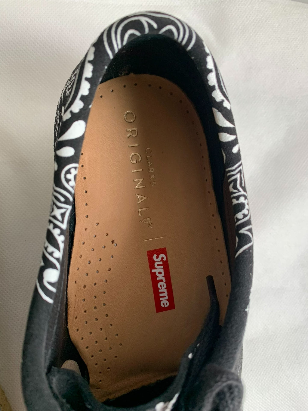 Supreme × Clarks Black Leather Sneakers