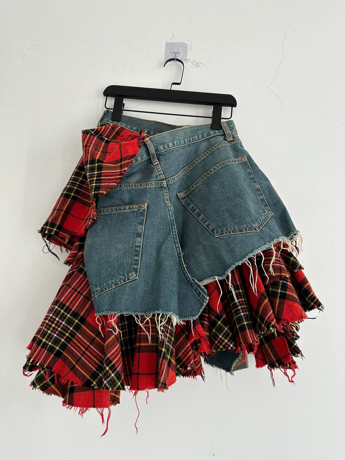 Junya Watanabe 2004 Midi Runway Plaid Skirt