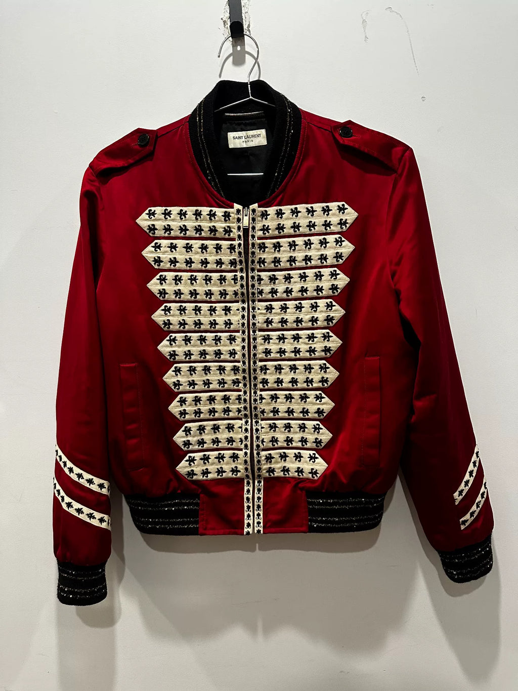 Saint Laurent Red Court Silk Jacket
