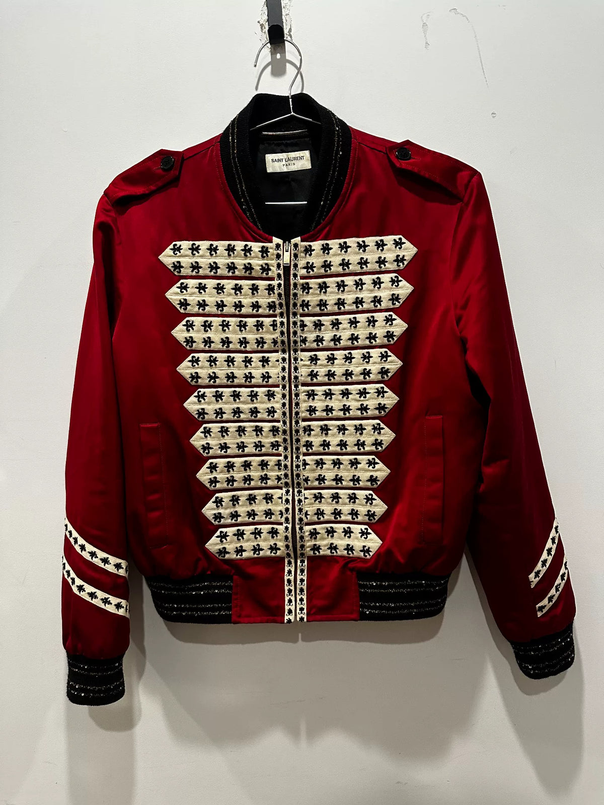 Saint Laurent Red Court Silk Jacket