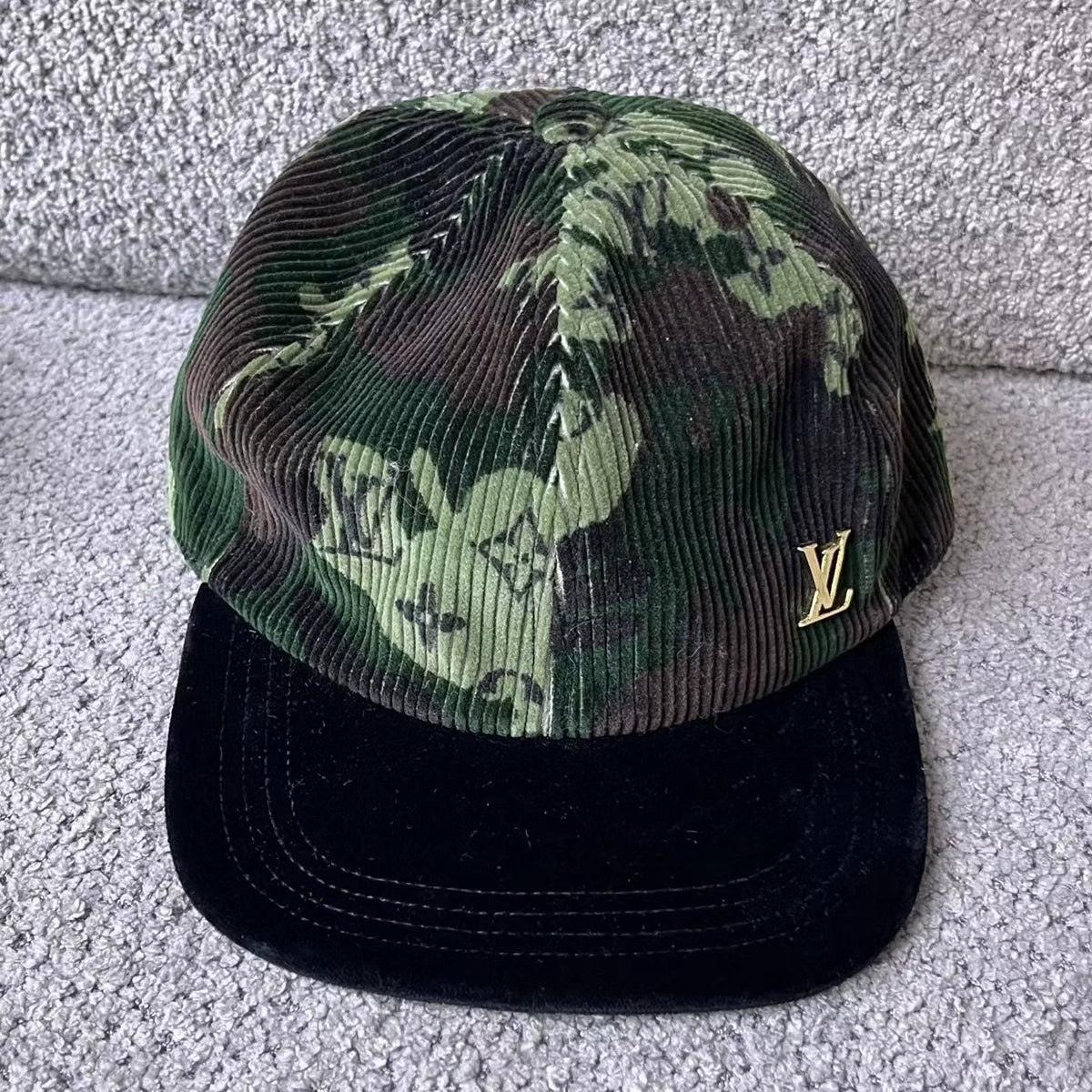 Louis Vuitton Green Camouflage Baseball Cap