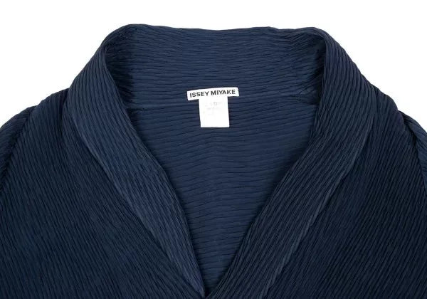 Issey Miyake Vintage Blue Line Pleated Top