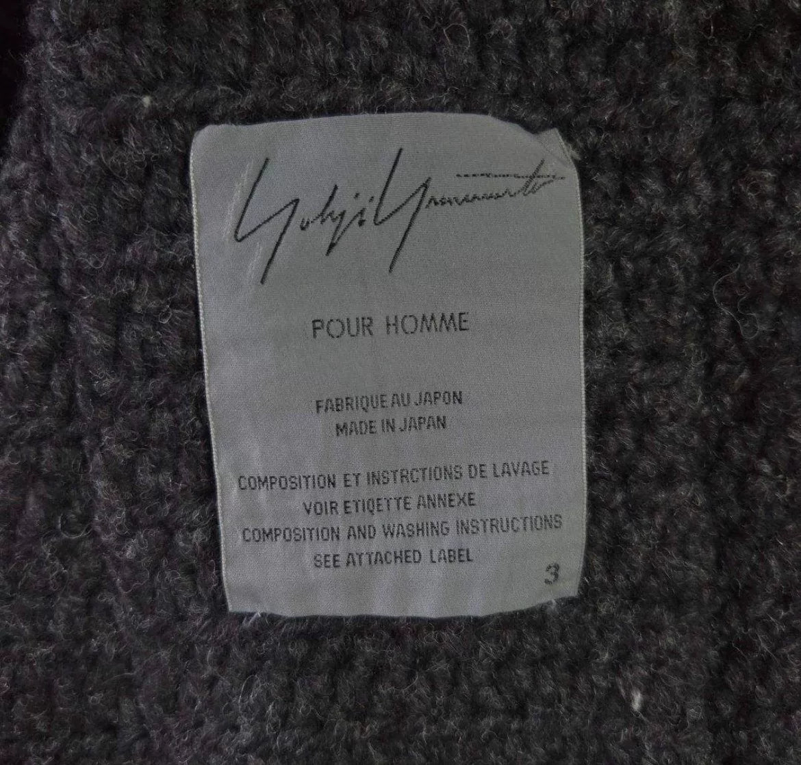 Yohji Yamamoto AW01 Runway Wool Knit Jacket