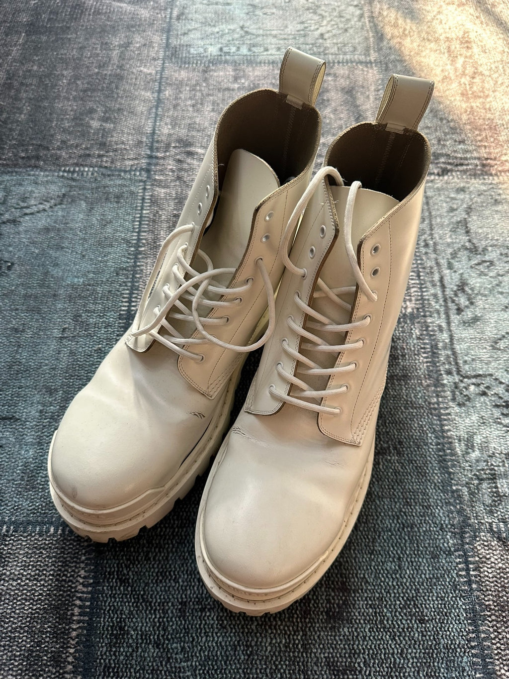 Balenciaga Strike White Chunky Martin Boots